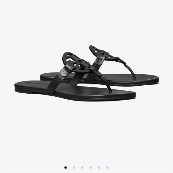 Tory Burch Miller Soft Sandal Sz 9 Black - Picture 2 of 9